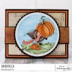 BUNDLE GIRL at the PUMPKIN PATCH rubber stamp