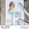 UPTOWN GIRL SYLVIA AND THE SEASHELL RUBBER STAMP SET (includes 2 sentiments)
