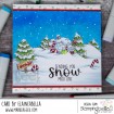NORTH POLE BACKDROP RUBBER STAMP