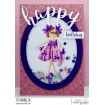 TINY TOWNIE GARDEN GIRL VIOLET RUBBER STAMP