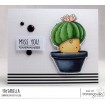 CACTUS BABY RUBBER STAMP (includes sentiment)