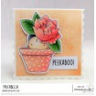PEONY BABY IN A POT RUBBER STAMP