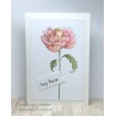 LONG STEMMED BABY PEONY RUBBER STAMP (includes sentiment)