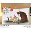 PARTY DOGS RUBBER STAMP