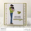 DADDY'S LITTLE GIRL rubber stamp
