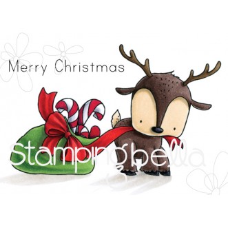 Stamping Bella REINDEER WITH A GIFT RUBBER STAMP