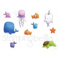 UNDER THE SEA CREATURES SET (includes 10 rubber stamps)