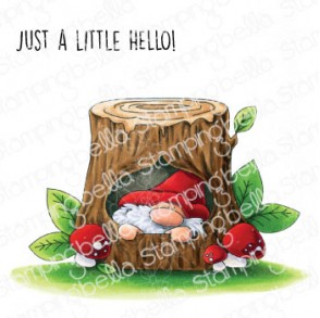 GNOME IN A TREE RUBBER STAMP