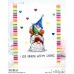 GNOME PILE RUBBER STAMP SET (includes 1 sentiment stamp)