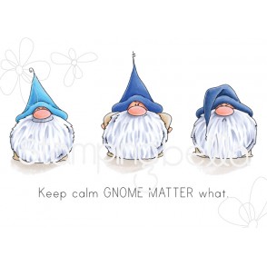 GNOMES have FEELINGS TOO rubber stamps
