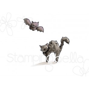 SQUIDGY BAT and CAT rubber stamps