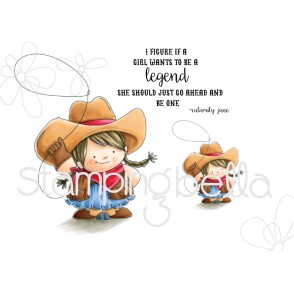 COWGIRL SQUIDGY Rubber Stamps (set of 3 stamps)