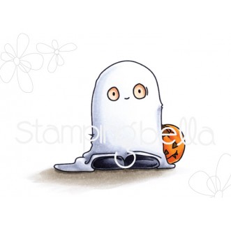 squidgy GHOST TRICK OR TREATER rubber stamp