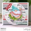 HULA GNOME RUBBER STAMP SET (includes 2 sentiment stamps)