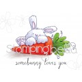 SOMEBUNNY LOVES YOU BUNNY WOBBLE SET (includes 2 rubber stamps)
