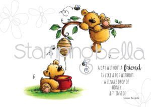 HONEYBEAR STUFFIES (includes 2 rubber stamps)