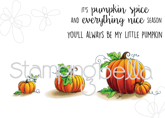 Set of PUMPKINS (set of 5 rubber stamps)