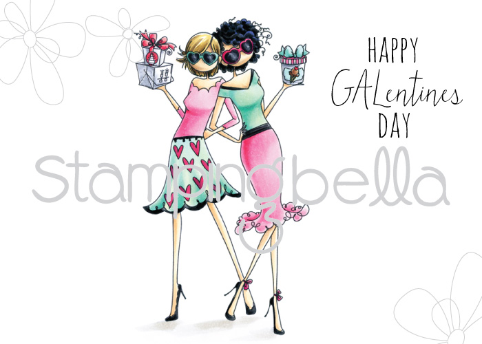 uptown GALENTINE GIRLS (includes 2 stamps)