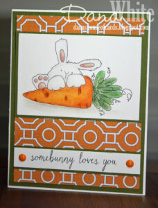 SOMEBUNNY LOVES YOU BUNNY WOBBLE SET (includes 2 rubber stamps)