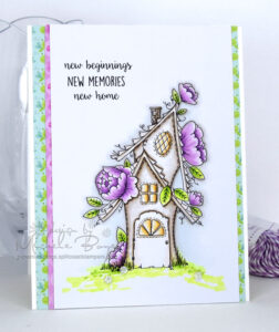 TINY TOWNIE FAIRY GARDEN FAIRY HOUSE set of CLING MOUNTED RUBBER STAMPS