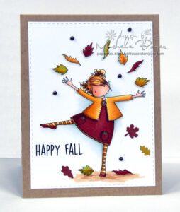 tiny townie LAYLA loves LEAVES RUBBER STAMP