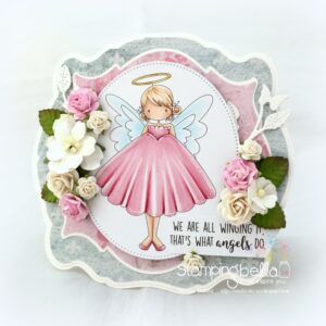 Tiny Townie ANNIE the ANGEL rubber stamps (includes 3 sentiments)