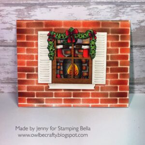 LITTLE BITS SANTA'S MANTLE rubber stamps