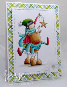 TINY TOWNIE RITA and the REINDEER rubber stamp