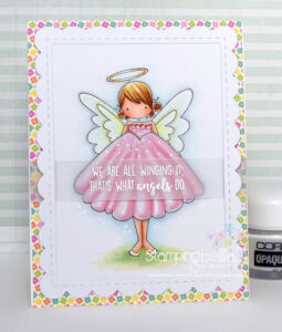 Tiny Townie ANNIE the ANGEL rubber stamps (includes 3 sentiments)