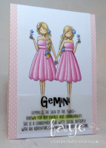 UPTOWN ZODIAC GIRL GEMINI rubber stamps