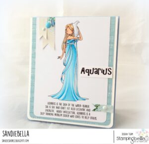 UPTOWN ZODIAC GIRL AQUARIUS rubber stamps