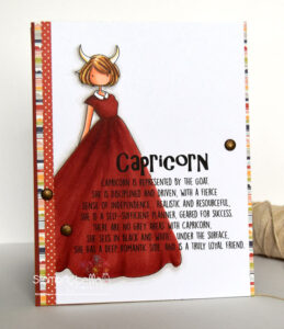 UPTOWN ZODIAC GIRL CAPRICORN rubber stamp