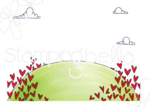 LOVE BACKDROP " rubber stamp