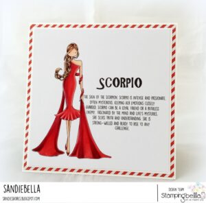 UPTOWN ZODIAC GIRL SCORPIO rubber stamp