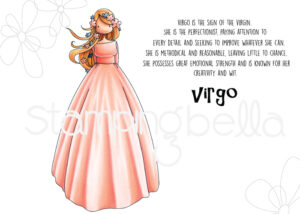 UPTOWN ZODIAC GIRL VIRGO rubber stamp