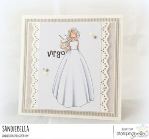 UPTOWN ZODIAC GIRL VIRGO rubber stamp