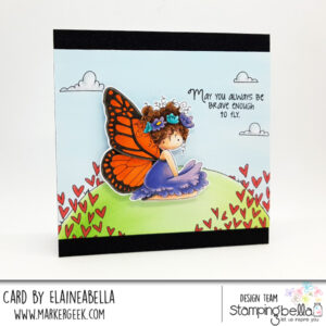 TINY TOWNIE BUTTERFLY GIRL BESS RUBBER STAMP