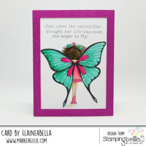 TINY TOWNIE BUTTERFLY GIRL BABETTE RUBBER STAMP