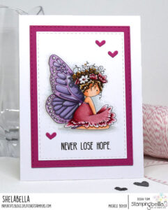 TINY TOWNIE BUTTERFLY GIRL BESS RUBBER STAMP