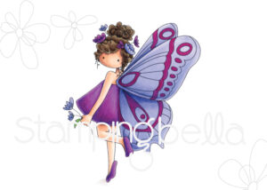 TINY TOWNIE BUTTERFLY GIRL BRIANNA RUBBER STAMP