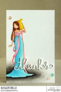 UPTOWN ZODIAC GIRL AQUARIUS rubber stamps