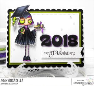 ODDBALL GIRL GRADUATE RUBBER STAMP