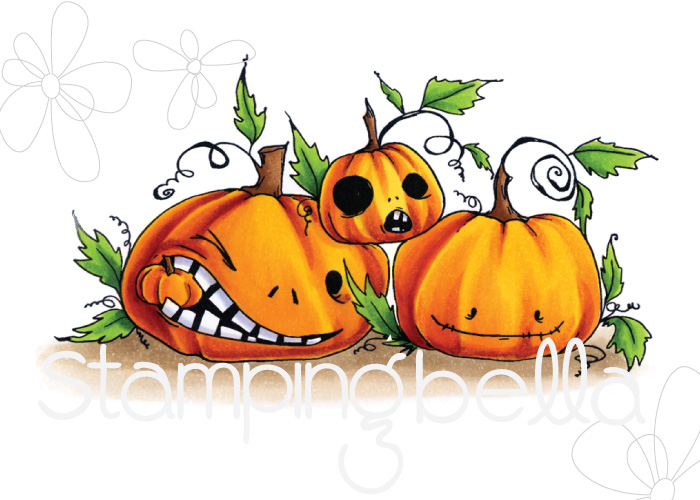 ODDBALL NAUGHTY PUMPKINS RUBBER STAMP