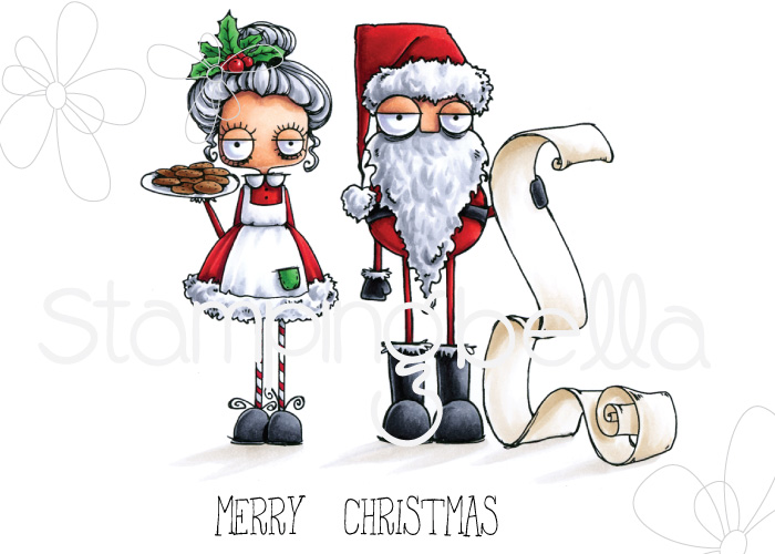 ODDBALL SANTA AND THE MISSUS RUBBER STAMP