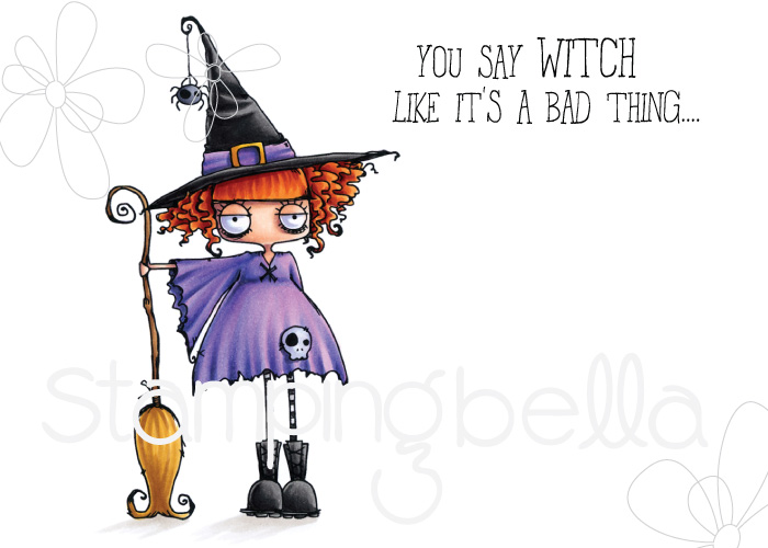 ODDBALL WITCH RUBBER STAMP