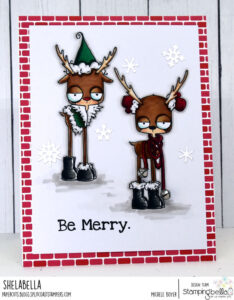 ODDBALL REINDEER SET RUBBER STAMPS