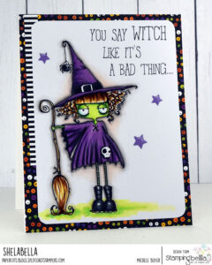 ODDBALL WITCH RUBBER STAMP