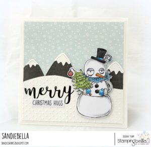 ODDBALL SNOWMAN RUBBER STAMP