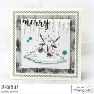 DEER PILE RUBBER STAMP