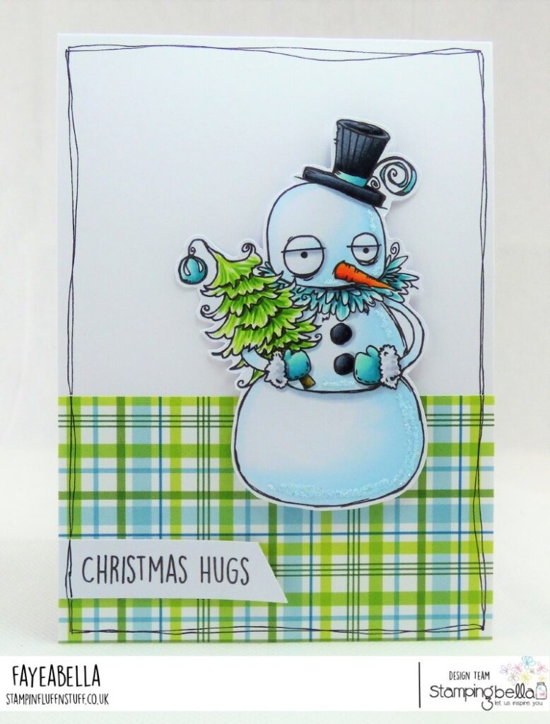 ODDBALL SNOWMAN RUBBER STAMP